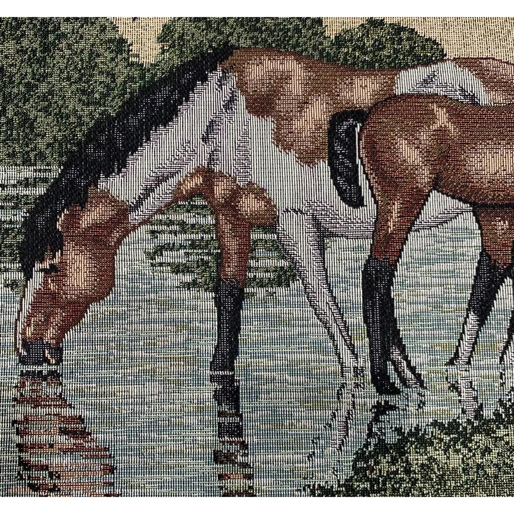 New Tapestry Panel Horse Scenic Approx. 16